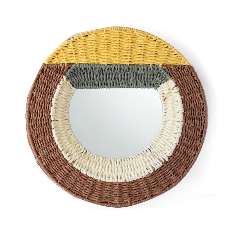 WEAVING WALL MIRROR��Circle / Rectangle (3color)