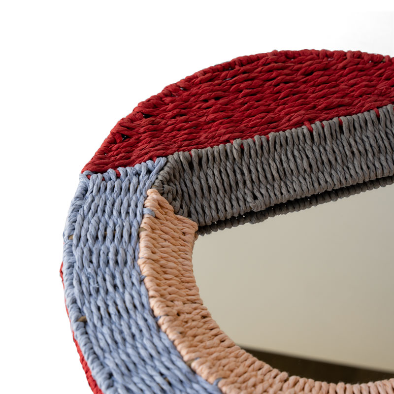 WEAVING WALL MIRROR��Circle / Rectangle (3color)