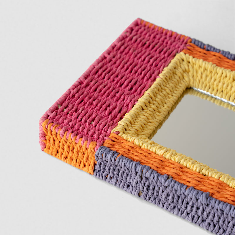 WEAVING WALL MIRROR��Circle / Rectangle (3color)