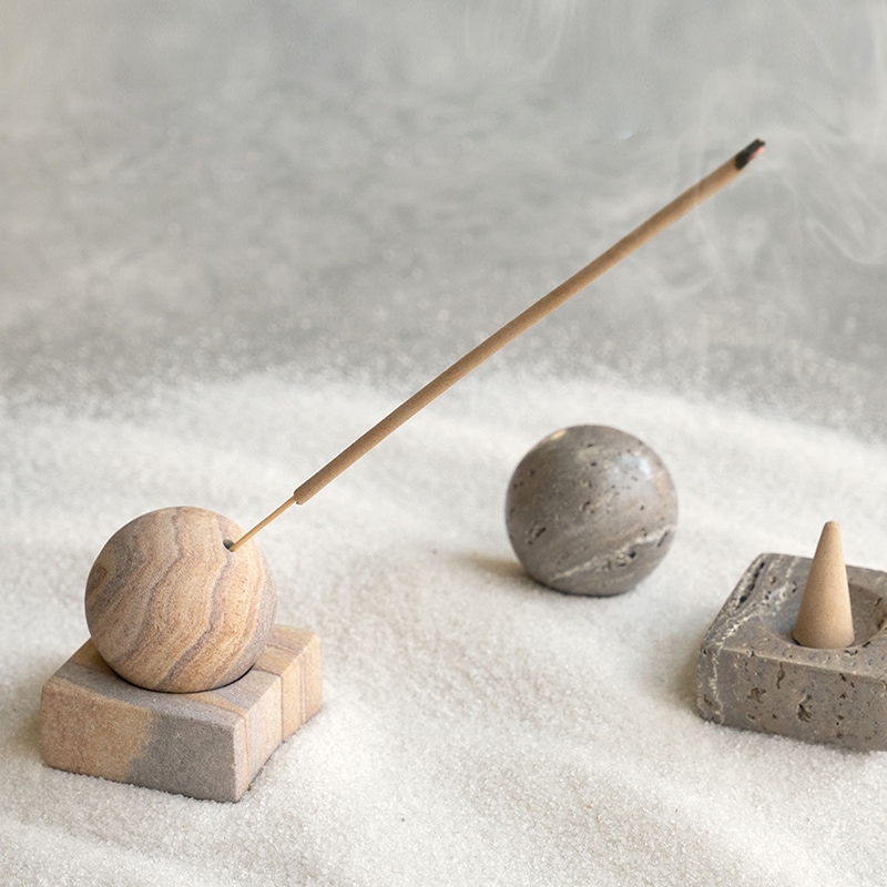 STONE INCENSE HOLDER (4Color)
