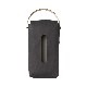 LEATHER TISSUE COVER / Black