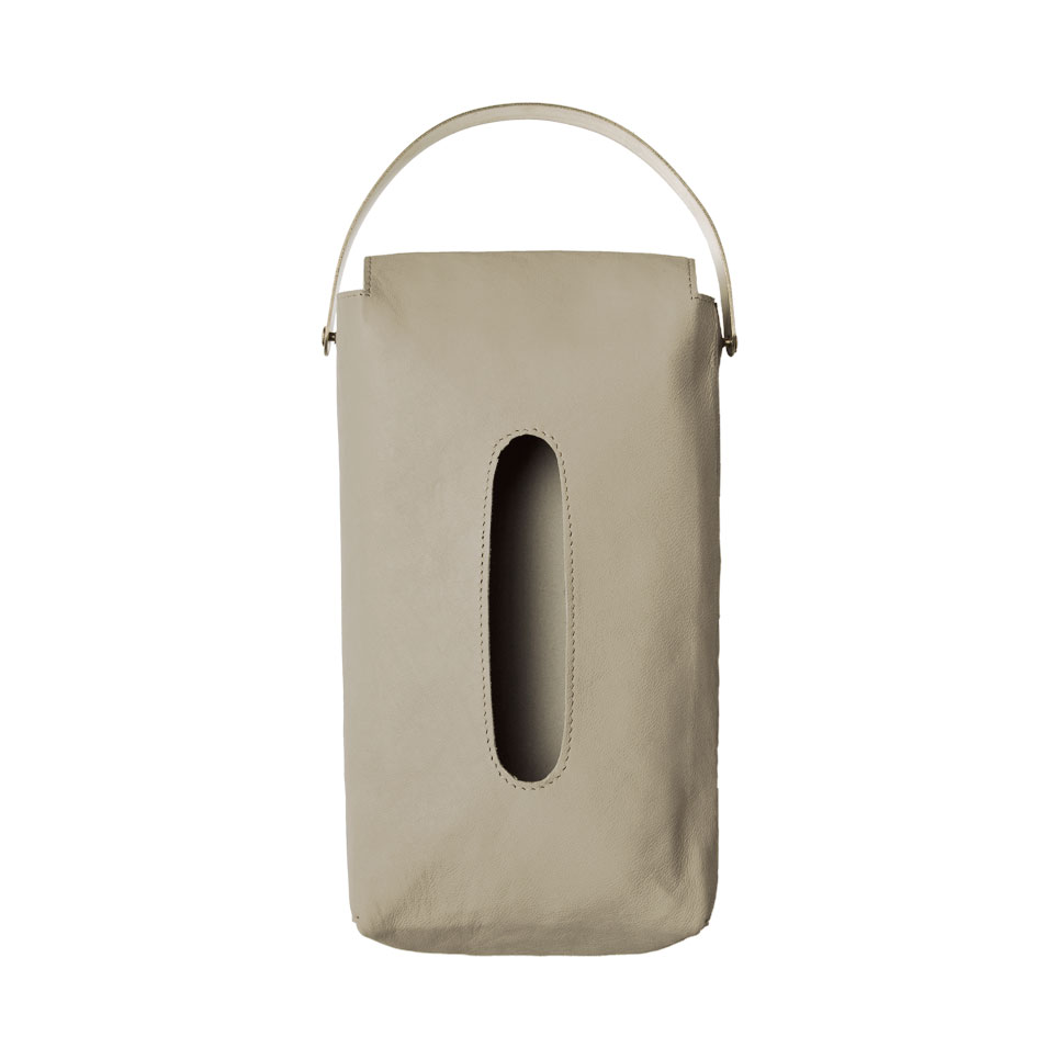 LEATHER TISSUE COVER / Gray