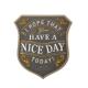 EMBROIDERY MESSAGE CARD -COLLEGE- / Have a Nice Day