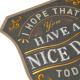 EMBROIDERY MESSAGE CARD -COLLEGE- / Have a Nice Day