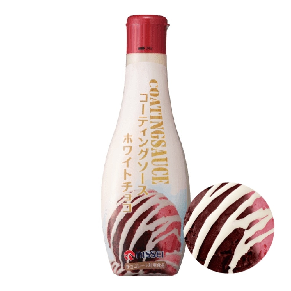 日世 コーティングソース ホワイトチョコ 320g×12本（1ケース） 