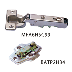 うししページ 吊元固定金具ワンタッチヒンジ（キャッチ無し）ベースプレートセット