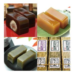 銘菓「むら山」栗羊羹・挽き茶羊羹・醤油羊羹3本ギフト