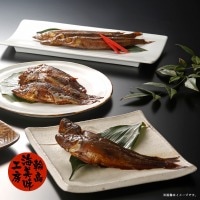 「海女小屋のやわらか煮セット」海女小屋の【のどぐろのやわらか煮】【はたはたのやわらか煮】【めぎすのやわらか煮】それぞれ1パックが含まれます。