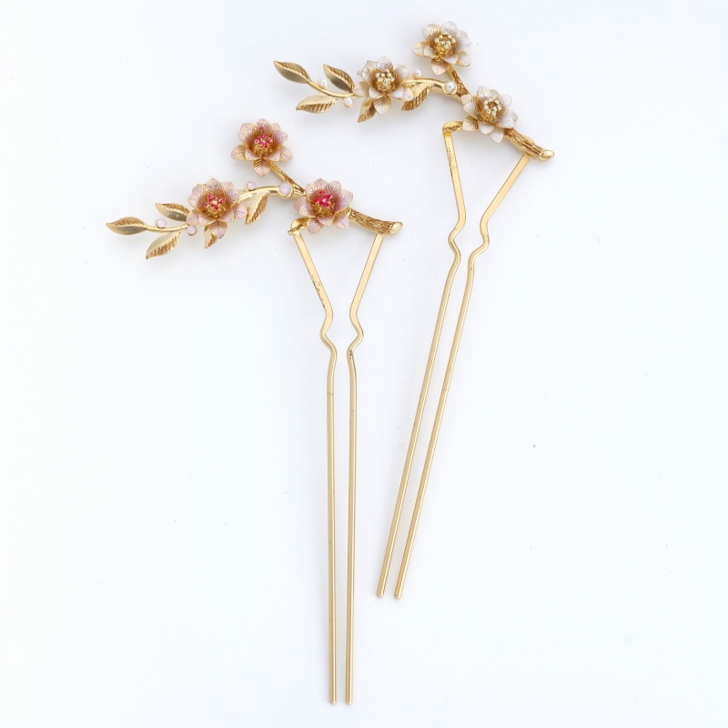 【花文様簪】葉桜のかんざし