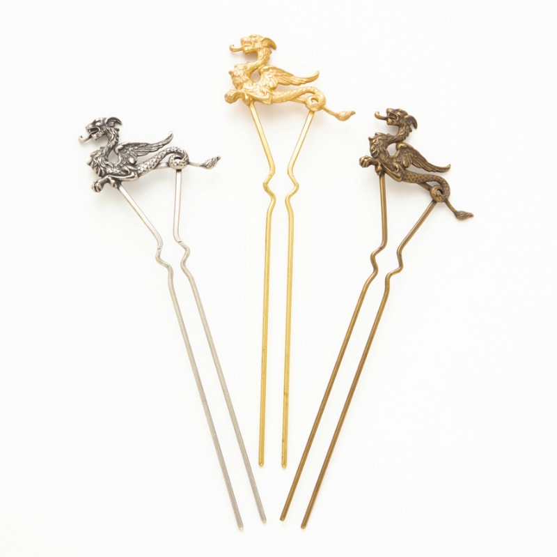 吉祥文様かんざし　龍良い兆し、めでたいしるしという意味を表現した文様