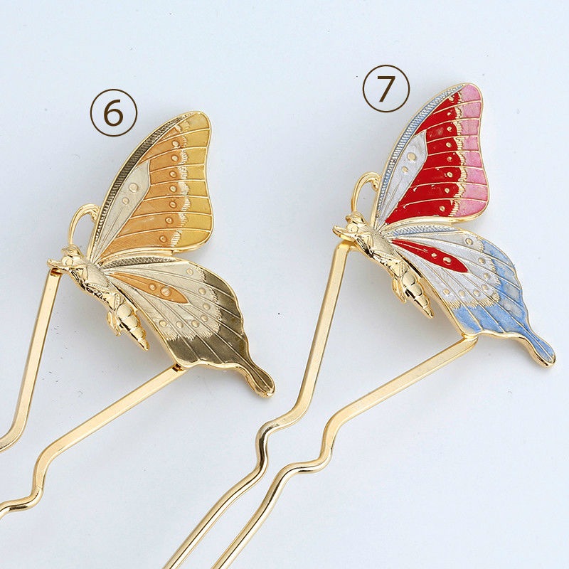 本鼈甲かんざし　未使用品　蝶々模様 本鼈甲かんざし 未使用品 蝶々模様 本鼈甲かんざし 未使用品