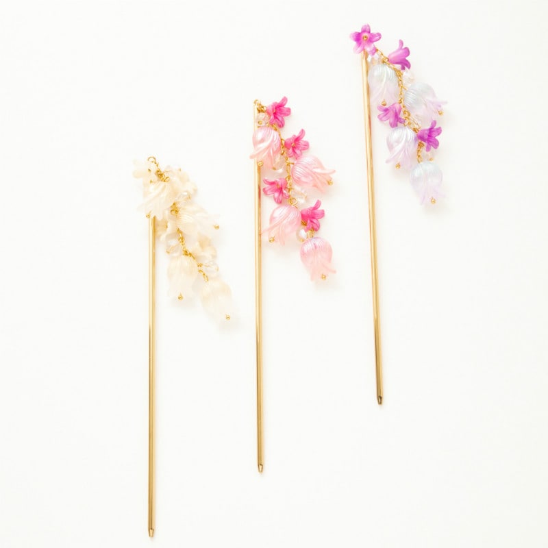 【花文様簪】チューリップのかんざし