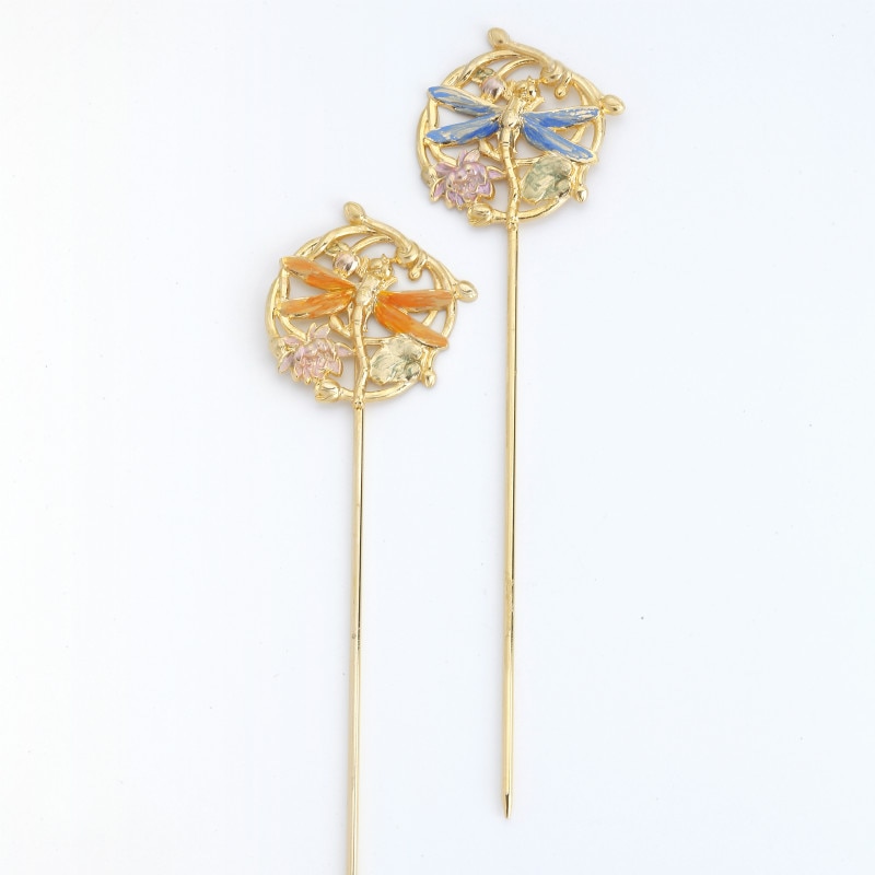 【吉祥文様簪】蜻蛉のかんざし【縁起の良い図柄を用いた髪飾り】