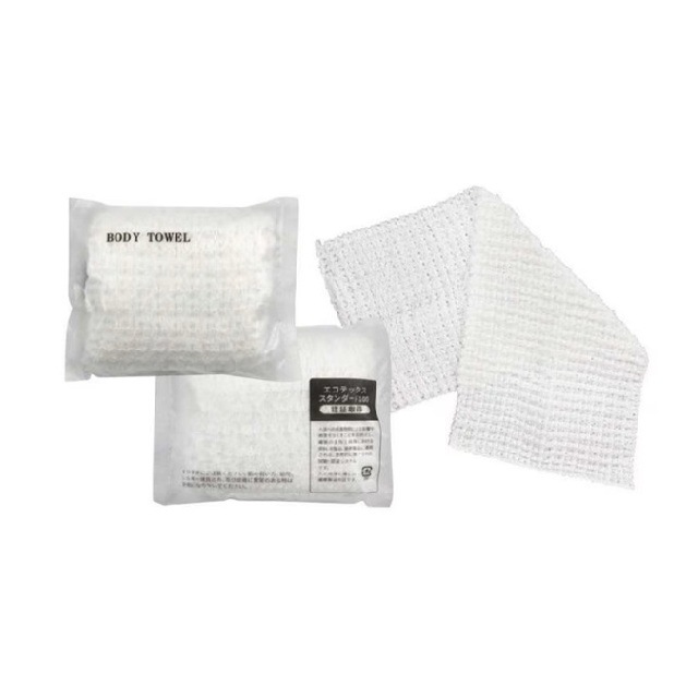 エコテックス ソフト伸縮ボディタオル＜クリアマット袋入＞ | 少数対応
