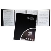 FilePlus Do４ページ見開き ４面 楽譜ファイル 15枚 60ページ ピアノ 楽譜 4面台紙 書き込みOK 照明 反射しない