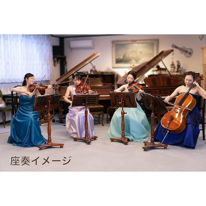 クラシカル木製譜面台 立奏、座奏兼用 model 0607Y