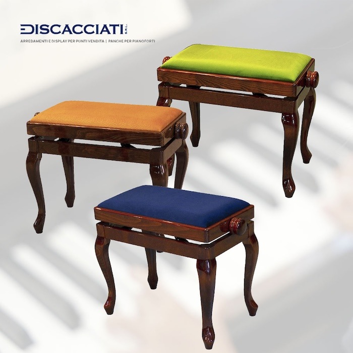 DISCACCIATI(ディスカチャーチ)MODEL 107 SM ピアノ椅子 チッペンデール(猫脚) イタリア製