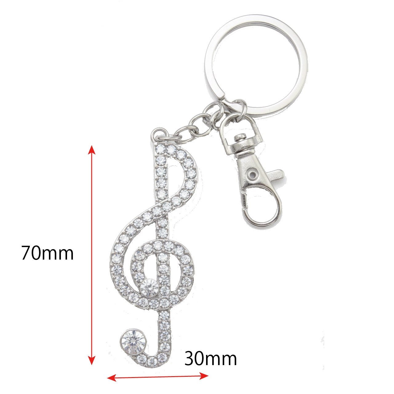 ミュージック キーホルダー ピアノ バイオリン ト音記号 16分音符