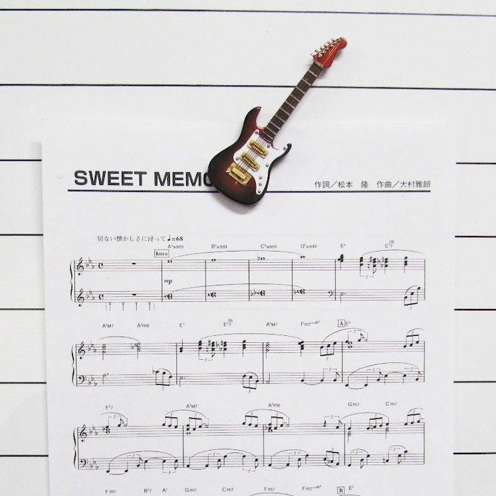 3Dミニチュア楽器マグネット エレキギター