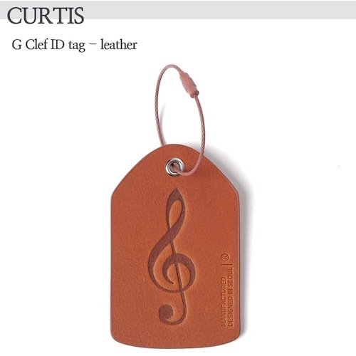 本革製ネームタグ ト音記号 へ音記号 ハ音記号