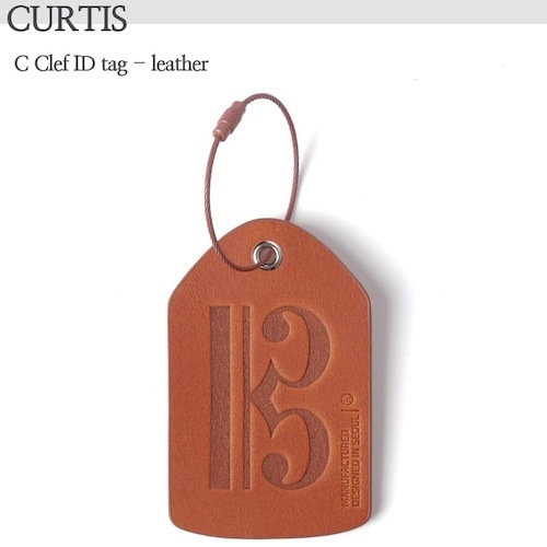 本革製ネームタグ ト音記号 へ音記号 ハ音記号