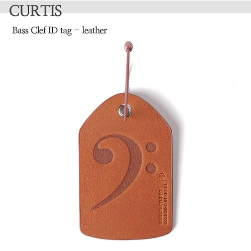本革製ネームタグ ト音記号 へ音記号 ハ音記号