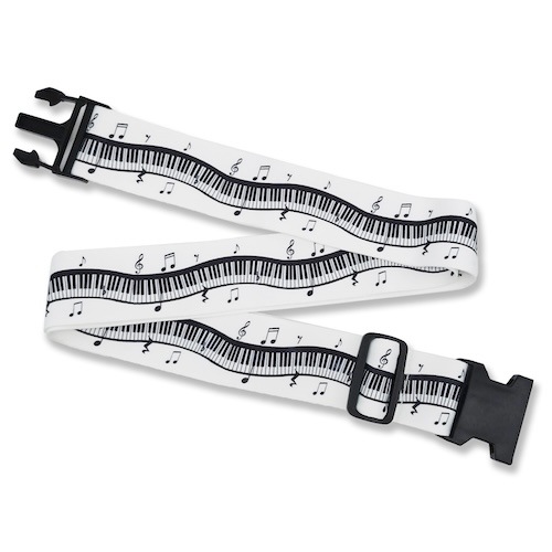 Music Office LUGGAGE BELT ピアノ キーボード柄 スーツケースベルト