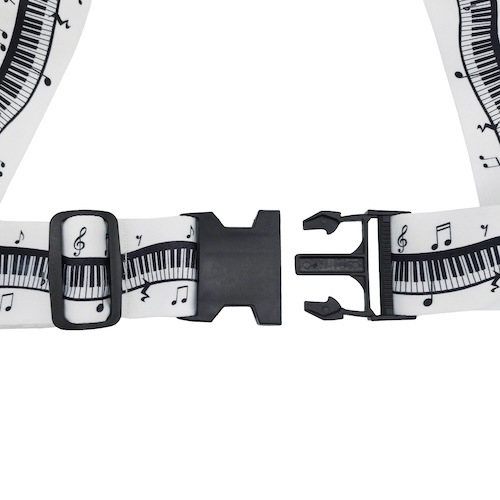 Music Office LUGGAGE BELT ピアノ キーボード柄 スーツケースベルト