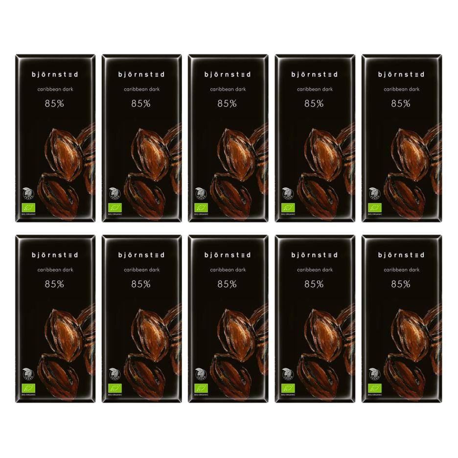Bjornstedオーガニックチョコレート ダーク85％ ｘ 10枚入　（冬季限定）