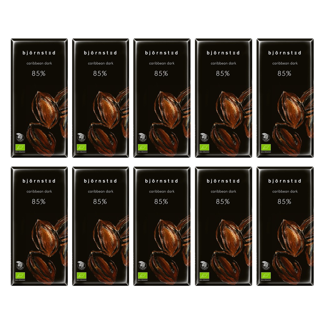 Bjornstedオーガニックチョコレート ダーク85％ ｘ 10枚入　（冬季限定）