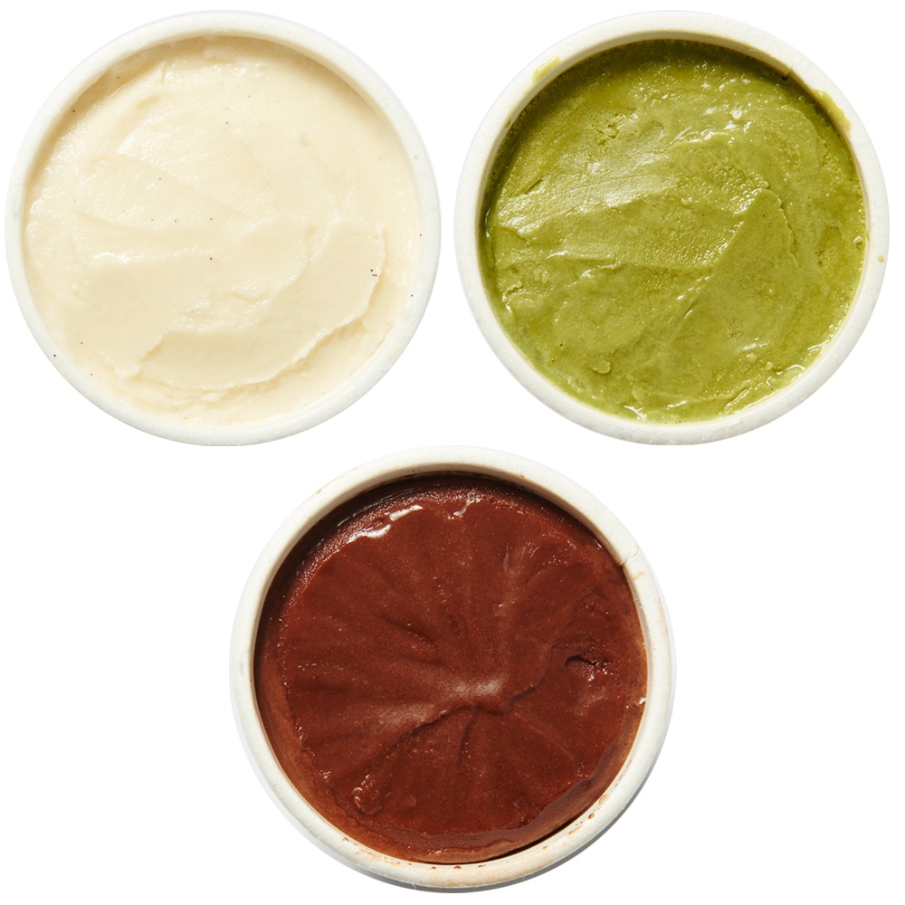 【有償サンプル】Mine! オーガニックSOYジェラート85mlｘ3種（バニラ・チョコ・抹茶）