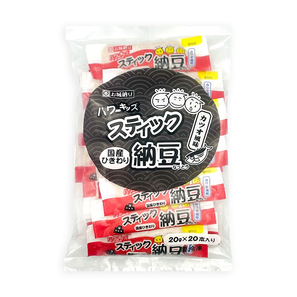 国産冷凍スティックひきわり納豆 カツオ風味 20本入り