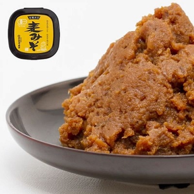 (マルカワ)有機みそ麦味噌600g【店舗取扱】