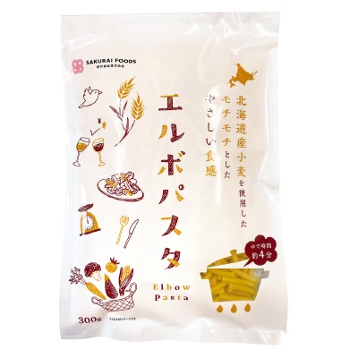 (桜井)エルボパスタ<北海道産契約小麦粉>300g
