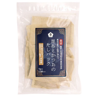 (ムソー)昆布とかつおのだしパック　７ｇ×12