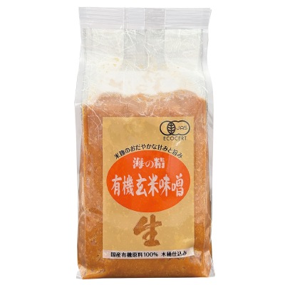 (海の精)国産有機・玄米味噌1kg
