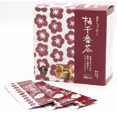 (無双本舗)国産生姜入り梅干番茶スティック8g×20