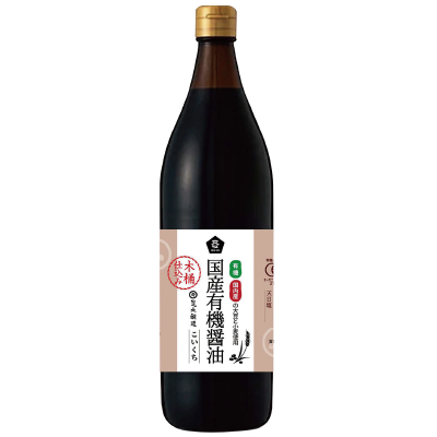 【1月31日までポイントアップ】(ムソー)木桶仕込み国産有機濃口醤油900ml