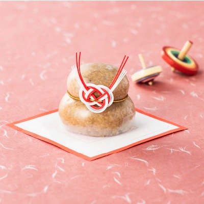 予約【単品おせち:常温】国内産有機もち米使用一体型お供え餅玄米160g