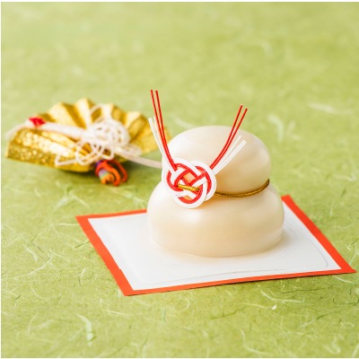 予約【単品おせち：常温】国内産有機もち米使用一体型お供え餅白米160g