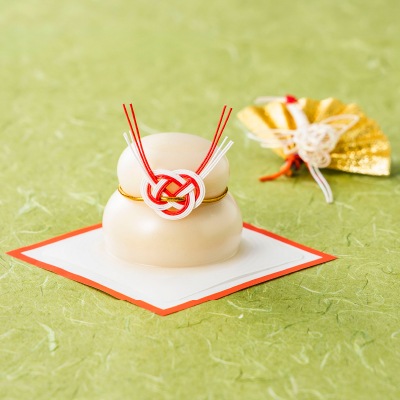 予約【単品おせち：常温】国内産有機もち米使用一体型お供え餅白米160g