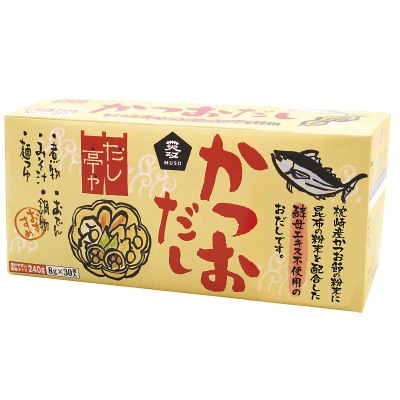 【10月31日までタイムセール】(ムソー)だし亭や・かつおだし〈箱入〉8g×30＜リニューアル＞