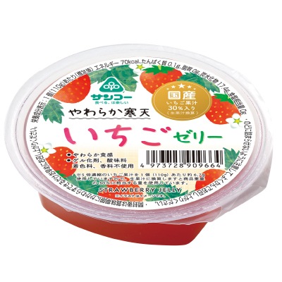(サンコー)やわらか寒天いちごゼリー110g