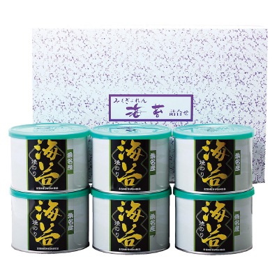 (みえぎょれん)桑名産・特選焼海苔 6缶【ギフト_のし短冊可】【送料無料】