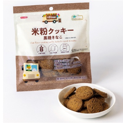 (ノースカラーズ)プラスフリー 米粉クッキー 黒糖きなこ65g