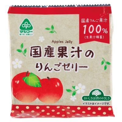 (サンコー)国産果汁のりんごゼリー132g(22g×6個)
