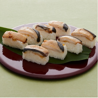 予約【単品おせち:冷凍】鰆の柚庵焼き棒寿司1本(8切れ)