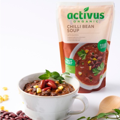 (むそう)activusオーガニックチリビーンズスープ400g