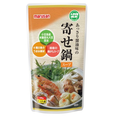 (マルサン)あっさり醤油味の寄せ鍋スープ600g