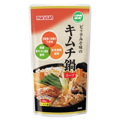 (マルサン)ピリ辛みそ味のキムチ鍋スープ600g